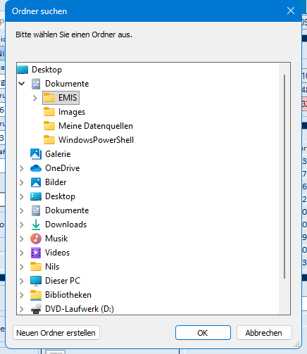Ordner suchen