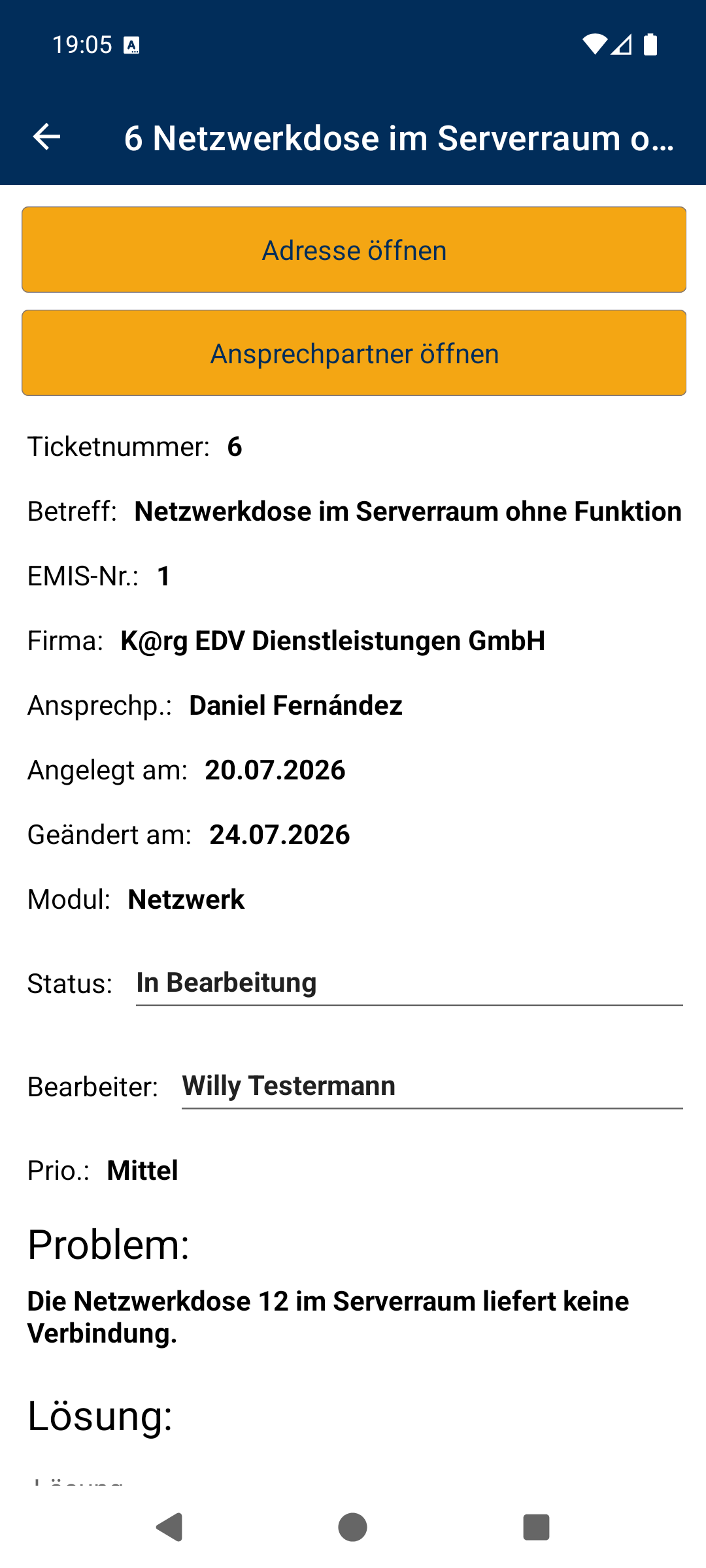 Ticket – Details