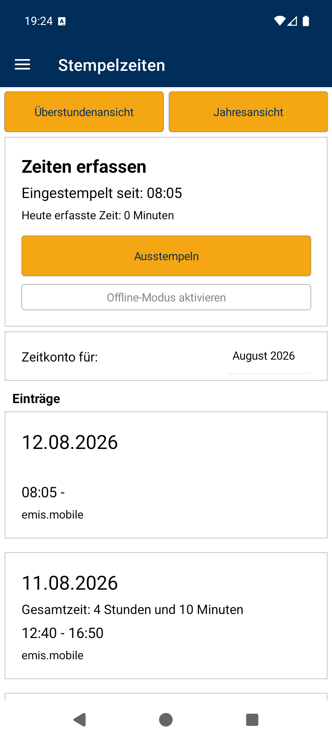 Zeiterfassung