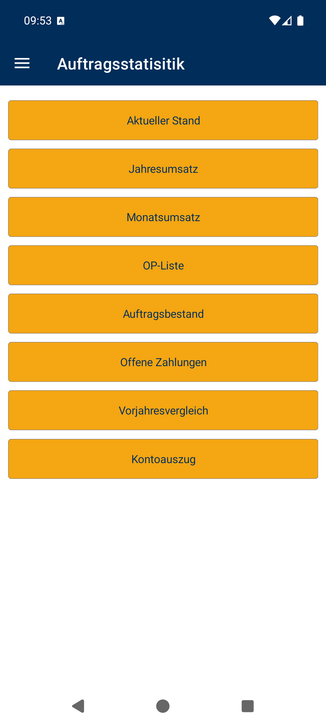 Auftragsstatistik
