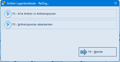 Artikel-Lagerbestände ReOrg