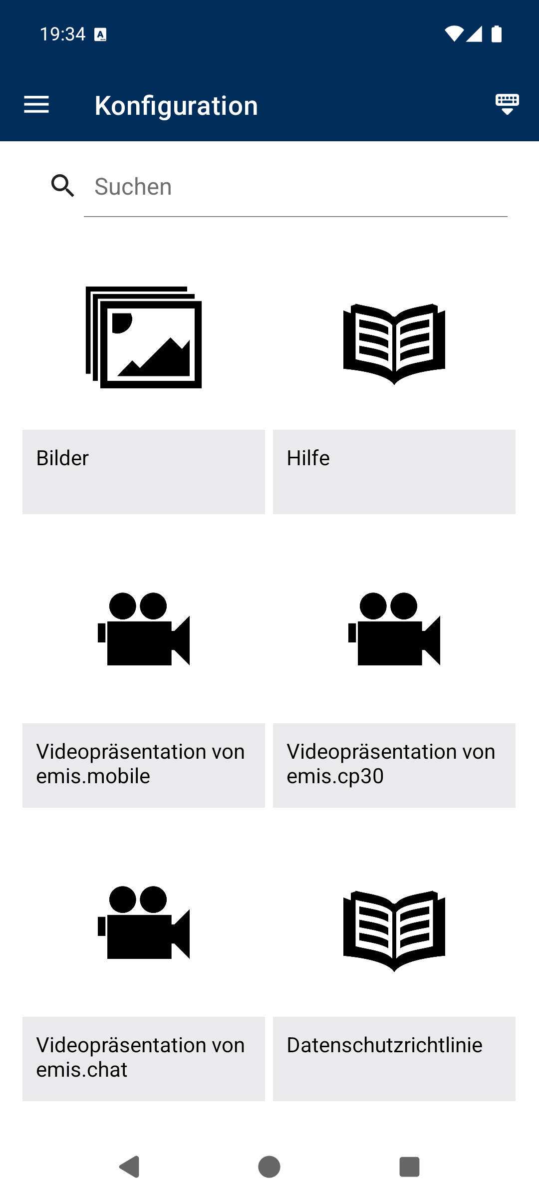 Konfiguration – unterer Teil