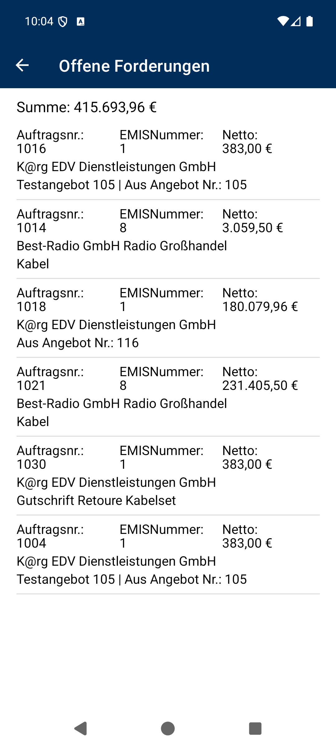 Offene Forderungen