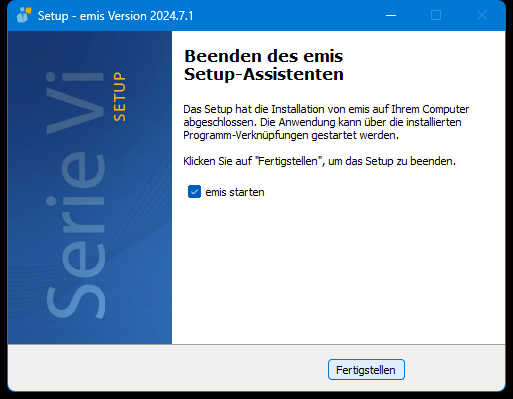 Abschluss des Client-Setups
