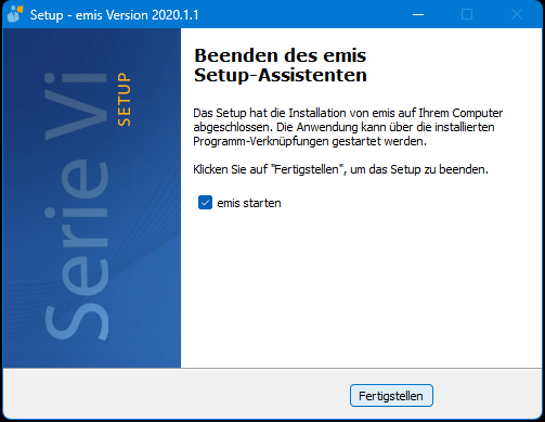 Abschluss des Demo-Setups