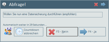 Abfrage der Datensicherung